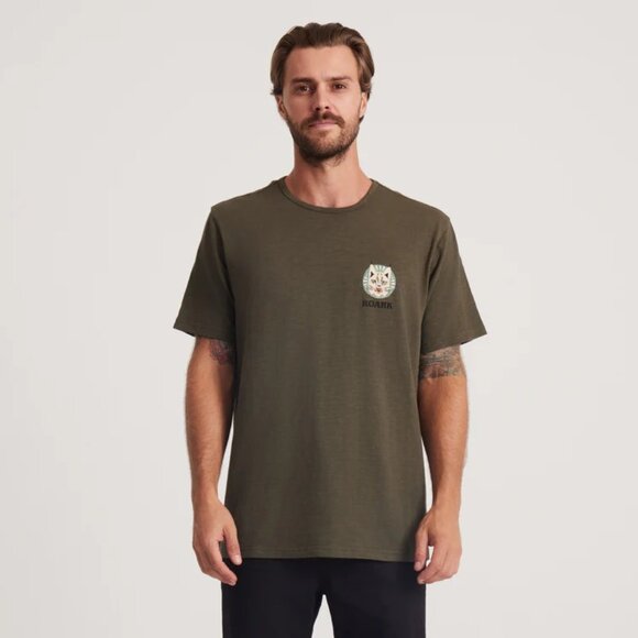 NWT Roark Mens Olive Helkatts Organic Military Midweight Premium T-Shirt Size L - Picture 1 of 14